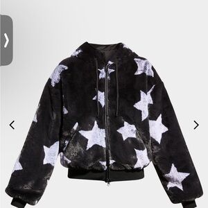 Blanc Noir Star Hoodie Bomber Jacket